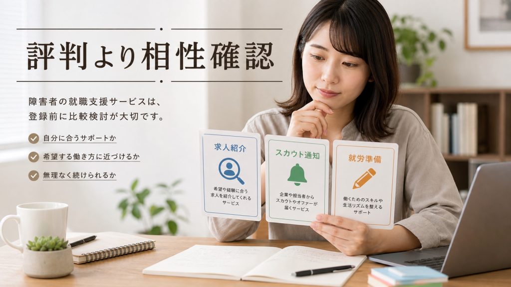 atGPの評判や断られた不安を求人紹介型と就労準備型に分けて確認するイメージ
