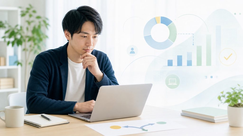 IT学習と就労移行支援の相性をノートとPCで整理する日本人成人