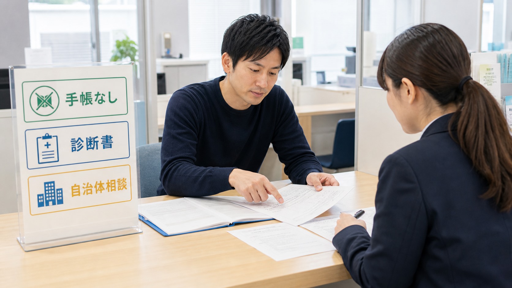 就労移行支援を手帳なしで利用できるか相談する日本人の大人