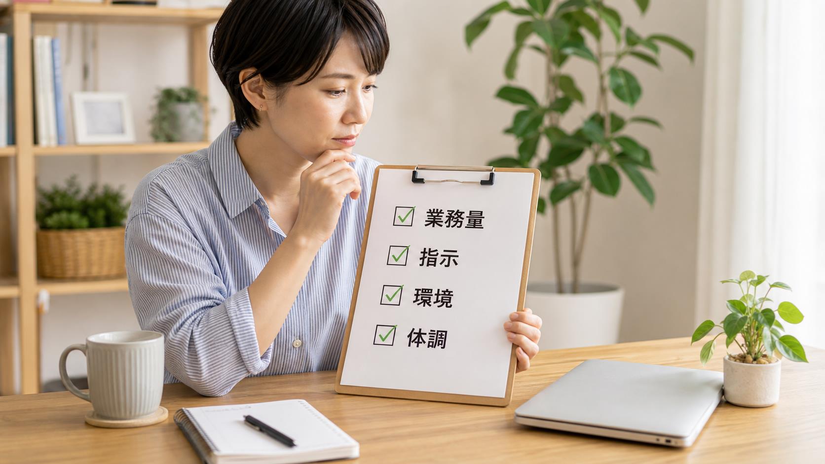 退職や転職の前に業務量・指示・環境・体調を確認するチェックリスト