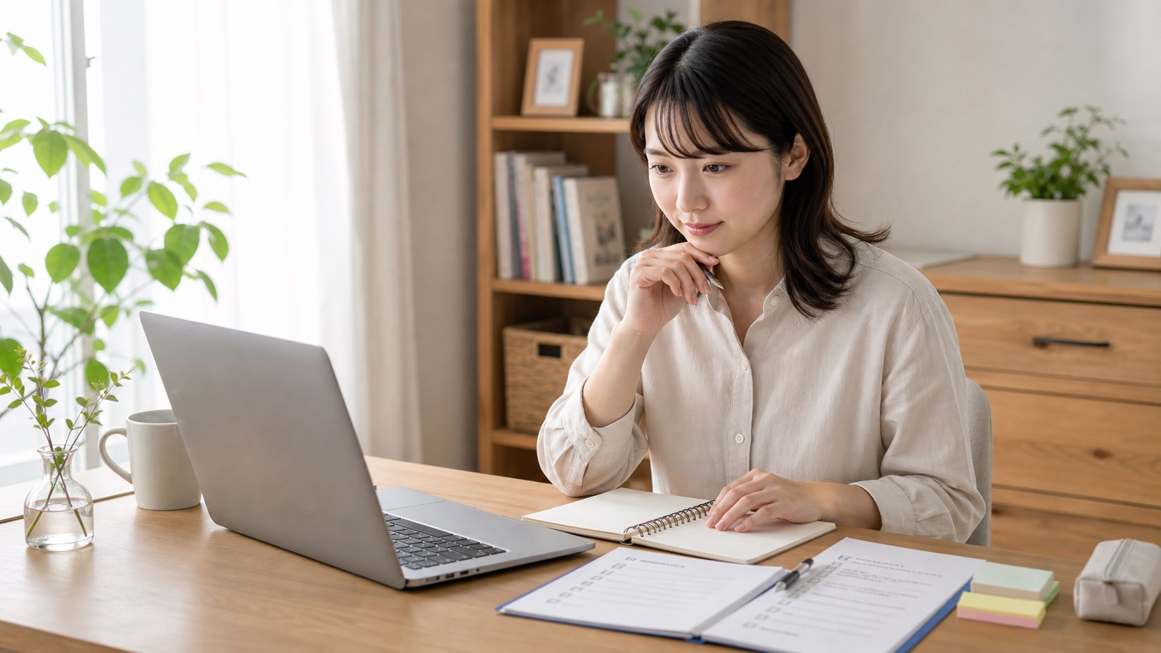 manabyの見学後に在宅訓練やIT学習の条件を整理して次の一歩を考える場面