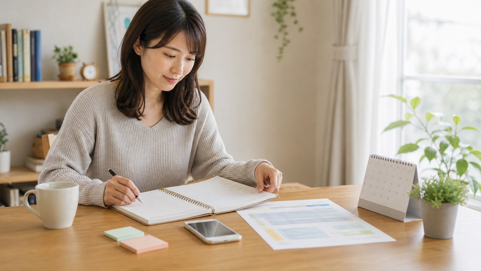 退所前に相談先と次の一歩を整理する前向きな場面